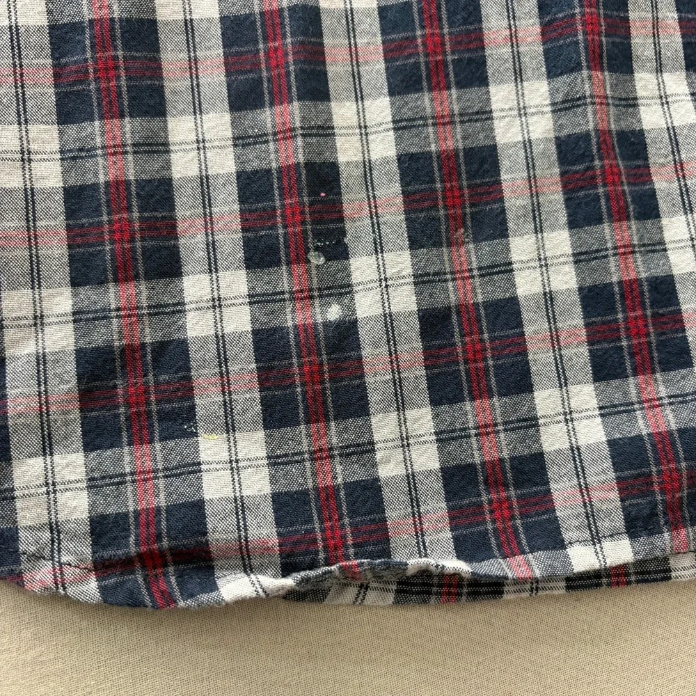 Carhartt Ford Shirt Mens Size XL Blue Plaid Relaxed Fit Button Down Long Sleeves